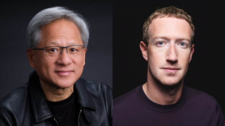 Jensen Huang (left) and Mark Zuckerberg