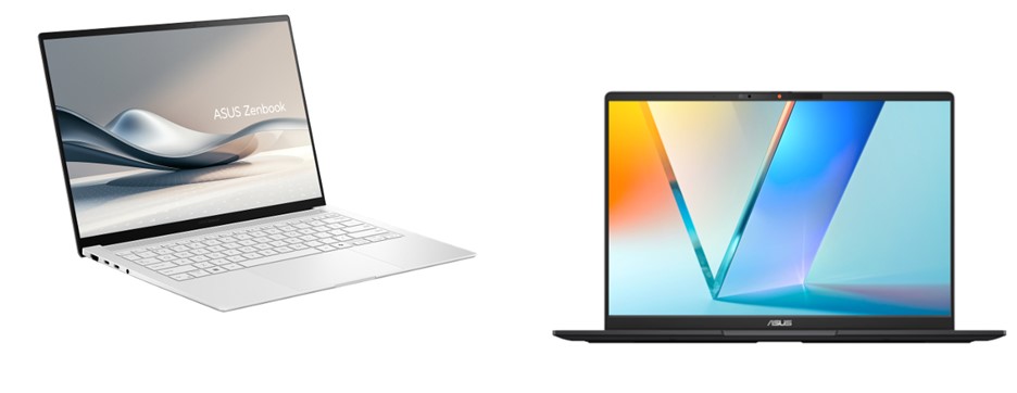 Asus Zenbook S 14 (left) and Vivobook S 14 (right).